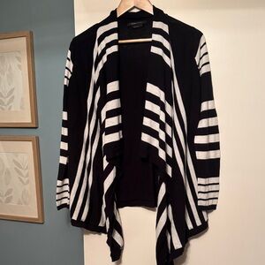 BCBG MaxAzria Black and White Striped Women's Sweater